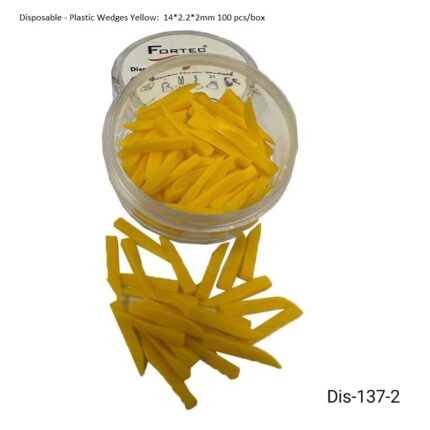 Plastic Wedges Yellow: 14*2.2*2mm 100 pcs/box