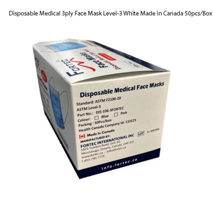 Disposable Surgical Face Mask Level-2 Made in Canada 50pcs/Box