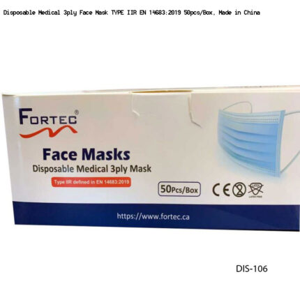 Disposable Medical 3ply Face Mask TYPE IIR EN 14683:2019 50pcs/Box, Made in China