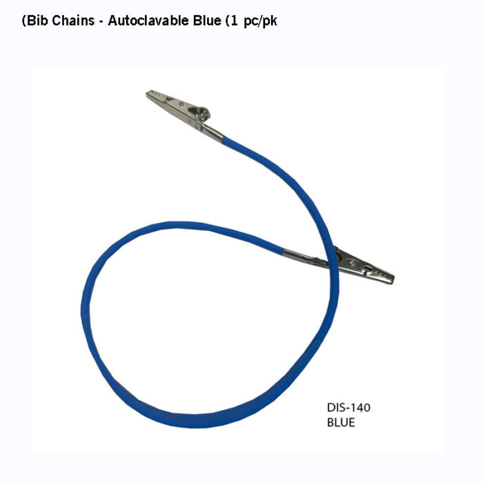 Bib Chains - Autoclavable Blue (1 pc/pk)