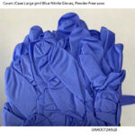 1000 Count /Case Large 5mil Blue Nitrile Gloves, Powder Free