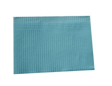 Dental Bib No Tie, Latex Free 2Ply Paper +1 Ply Film 7.2 g