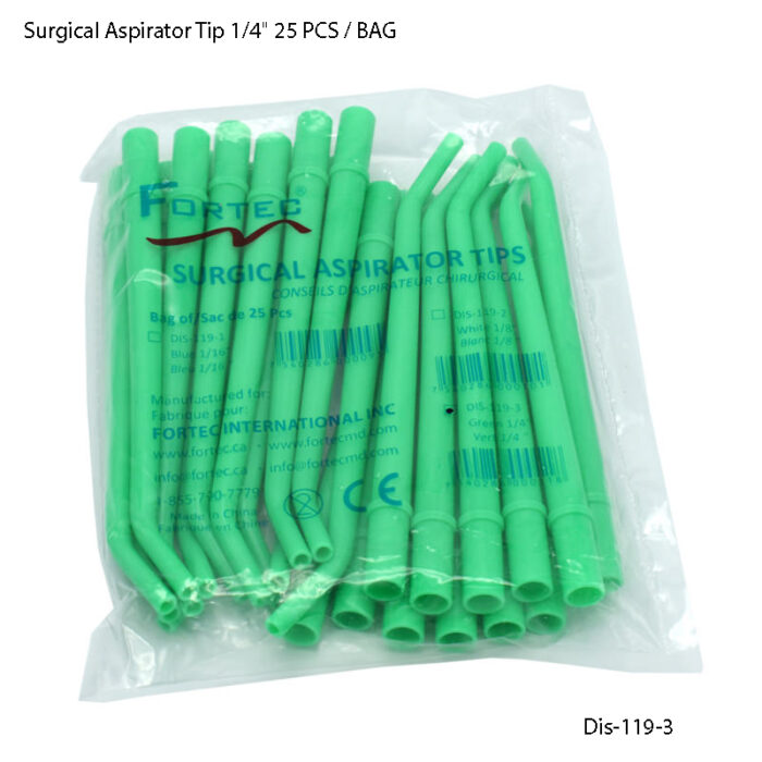 Surgical Aspirator Tip 1/4" 25 PCS / BAG