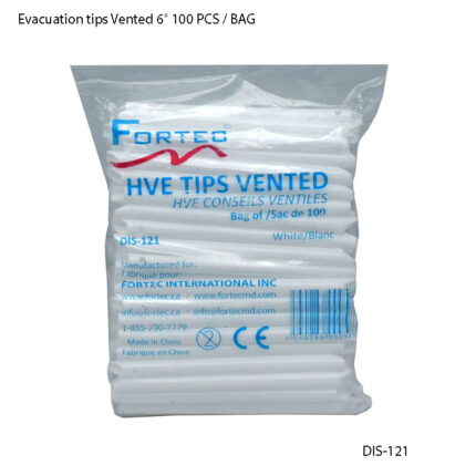 Evacuation tips Vented 6" 100 PCS / BAG