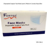 Disposable Surgical Face Mask Level-2 Made in Canada 50pcs/Box