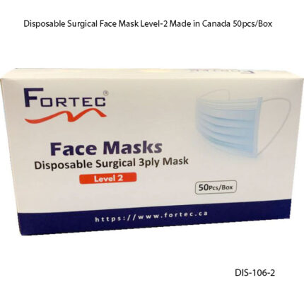 Disposable Surgical Face Mask Level-2 Made in Canada 50pcs/Box