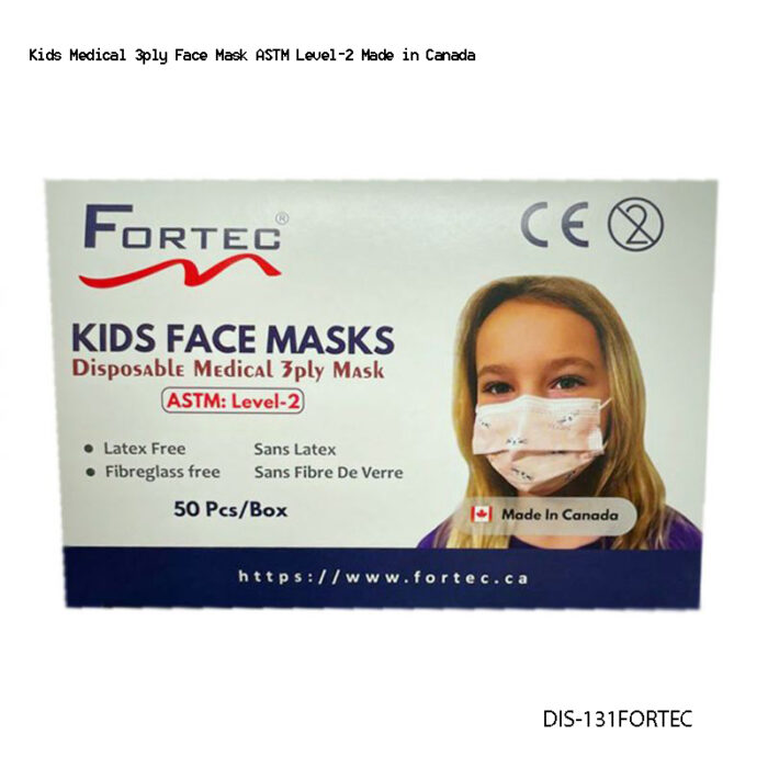 Kids Medical 3ply Face Mask ASTM Level-2 Made in Canada