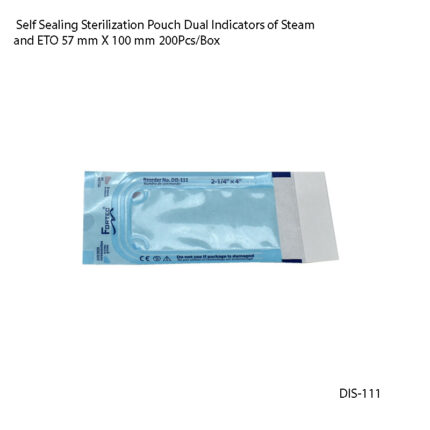 Self Sealing Sterilization Pouch Dual Indicators of Steam and ETO 57 mm X 100 mm 200