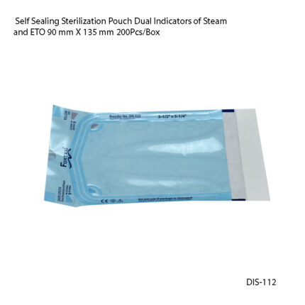 Self Sealing Sterilization Pouch Dual Indicators of Steam and ETO 90 mm X 135 mm 200